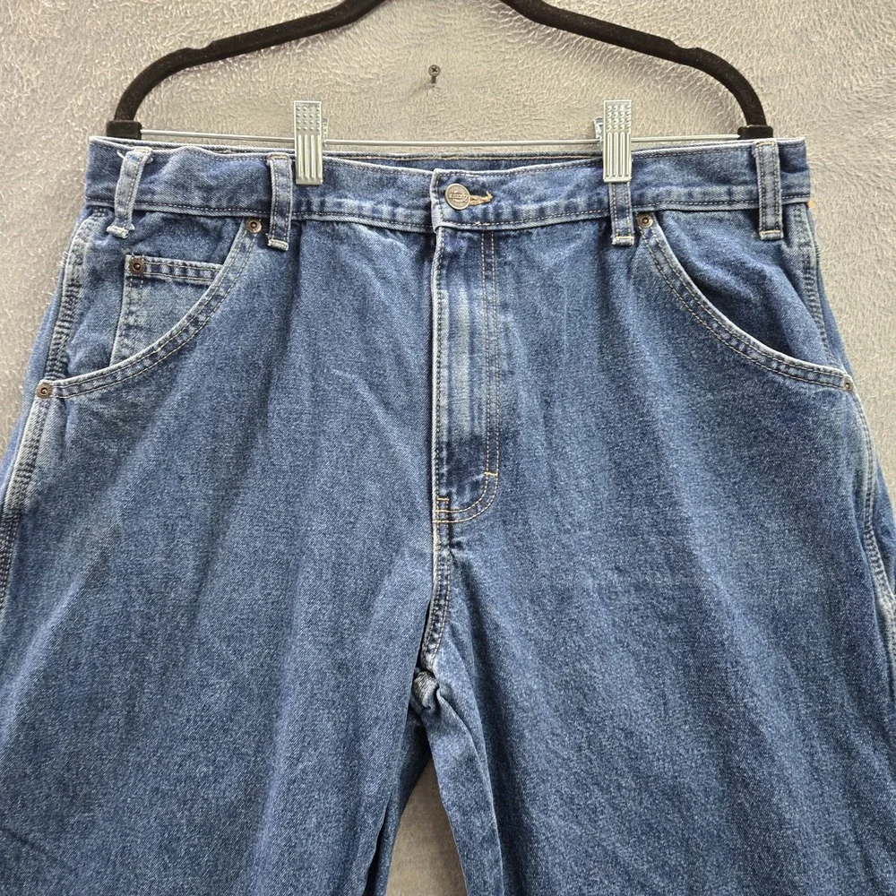 Dickies Men Jeans‎ 36X34 Blue Denim Carpenter Logo 32